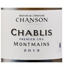 Chanson Pere & Fils 13 Chablis 1er Cru Montmains (Chanson Pere & Fils) 2013